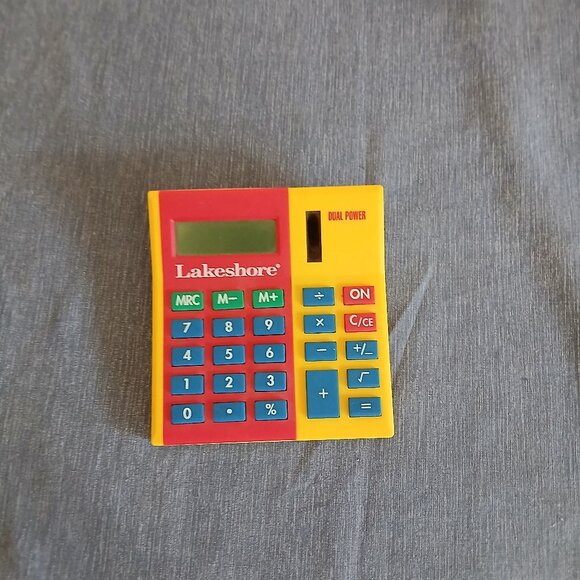 Lakeshore Calculator Yellow / Red Dual Power - Picture 1 of 3